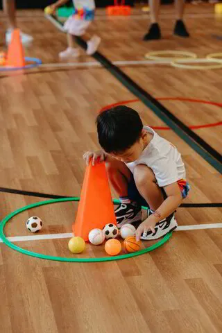 Indoor Sports Lesson with Young Children