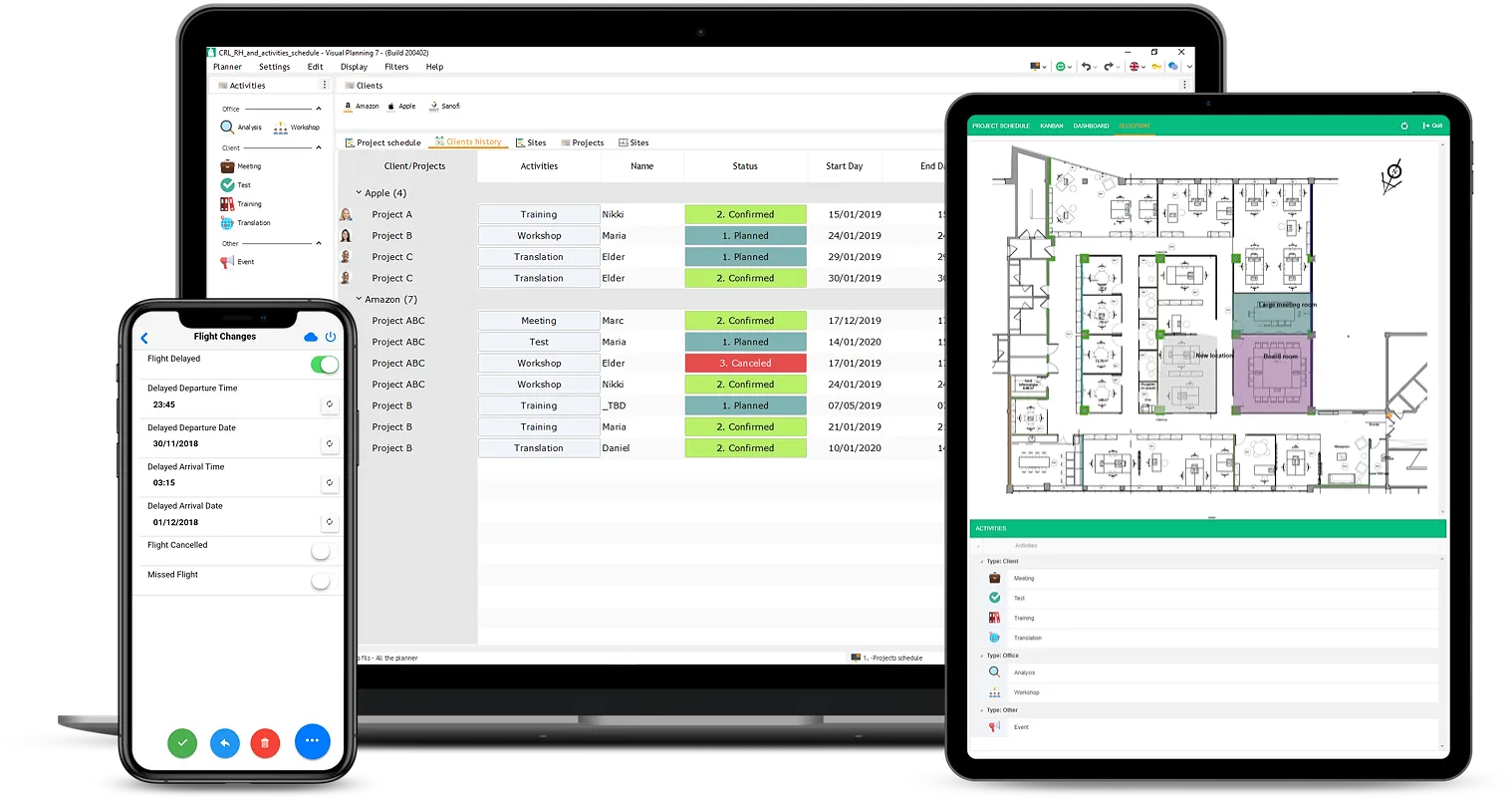 Mobile, Tablet, Desktop Planning Software