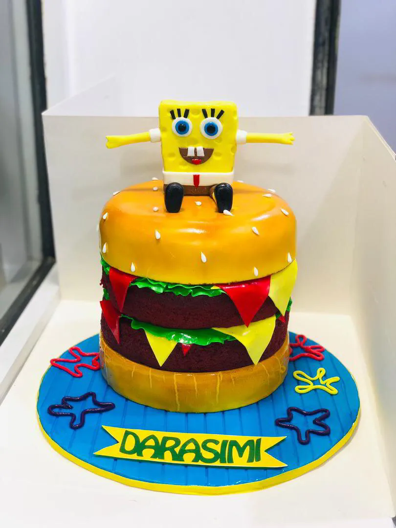 Custom Sponge Bob Cake - Fondant Icing