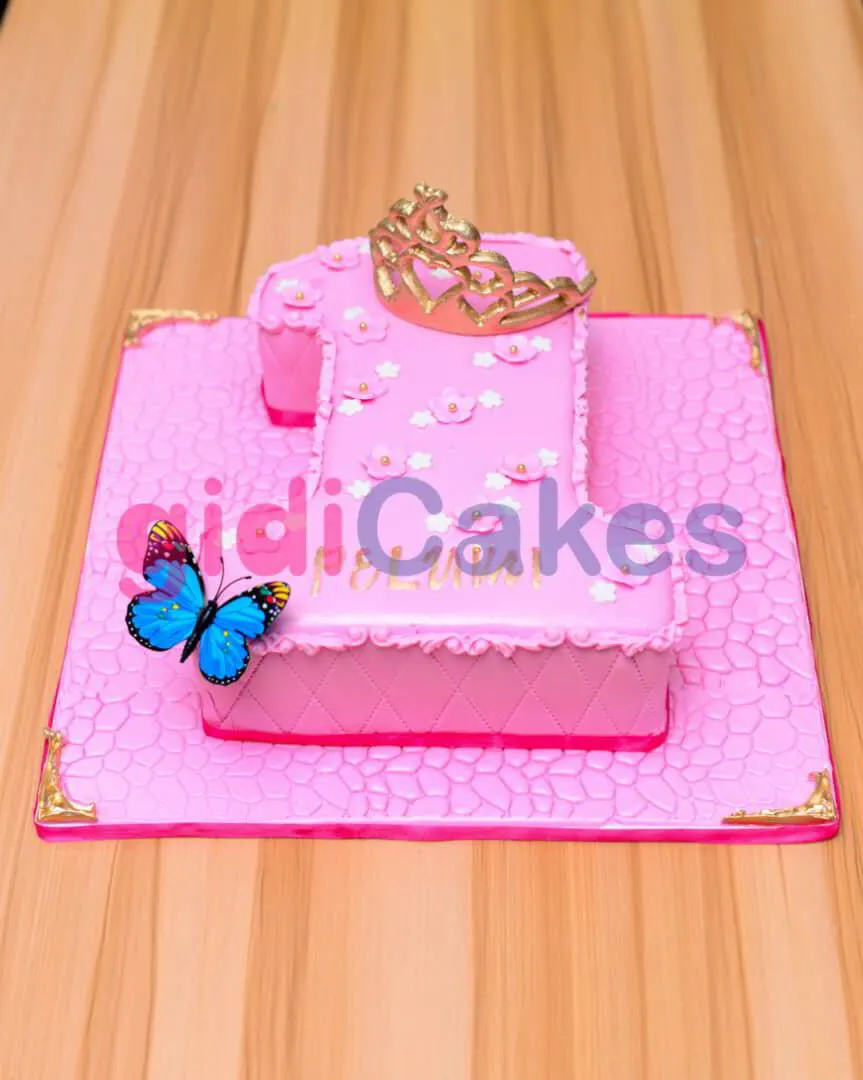 Princess Number Cake - Fondant Icing