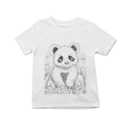 Set pentru colorat tricou - Ursulet panda (model 2)