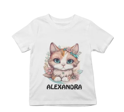 Tricou pisica personalizat cu nume