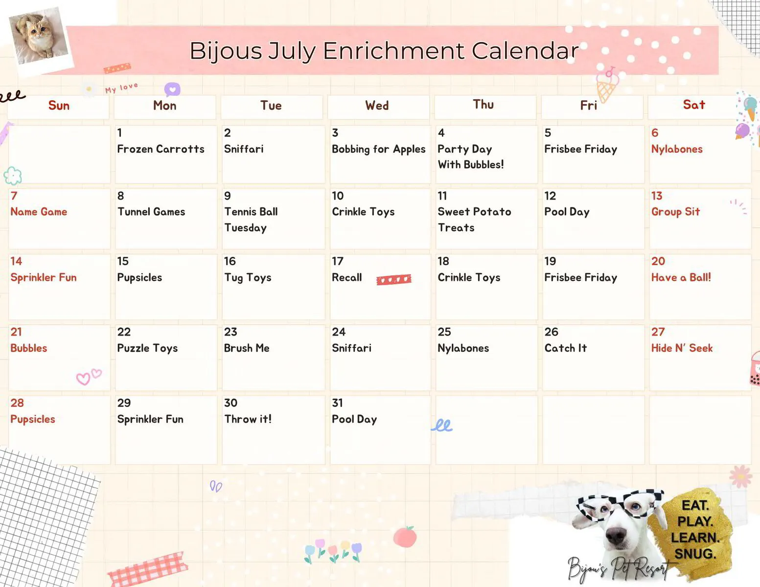 EVENTS Bijou’s Pet Resort Pet Boarding Helena, MT