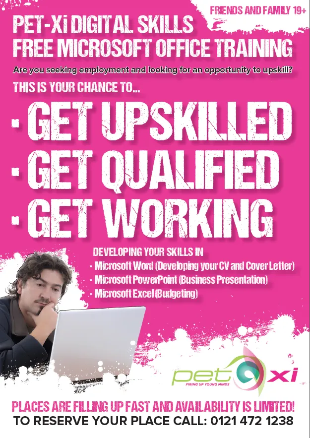Training Opportunity for all unemployed parents of Selly Park Pupils.
