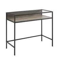 Jersey Industrial Computer Desk Grey Wash MDF, Metal