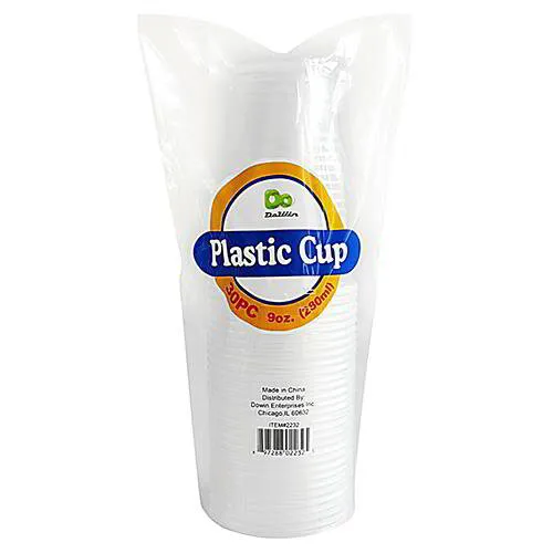 Wholesale Cups - Don't feel like doing the dishes after your party or special event? Use these disposable Plastic Cups instead! The clear plastic is discrete and goes with any decorating scheme. Each cup holds 9 oz. There are 30 cups to a package and 48 p