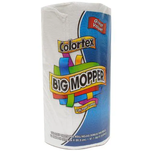 WHOLESALE COLORTX BIG MOPPER PAPER TOWEL Larger than regular paper towels so they absorb more