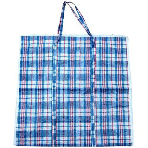 WHOLESALE SHOPPING BAGS: 30X28X7 INCH CHECKERED WOVEN SHOPPING BAG. Ditch the plastic grocery store bags and use these reusable woven shopping bags. Help save our planet by reducing use of disposable plastics. Use for • Grocery shopping • Storing craft su