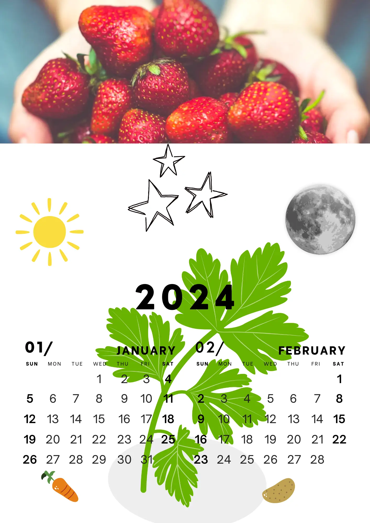 Бонус 2: Календар в PDF формат за градинарство който показва най-добрите времена за засаждане, поливане, торене и реколта на различните видове растения. 