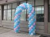 Арка от балони размер 1.60м. / 2.40м. подходяща за една врата с 