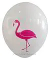 Балони с хелий с щампа Фламинго  - диаметър 33 см. 
