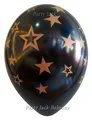 Балони надути с хелий с щампа Звезди - диаметър 33 см. 