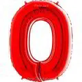 Цифри балони Червени надути с хелий - размер: 40' (101.6 см.)