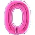 Цифри балони Розови надути с хелий - размер: 40' (101.6 см.)