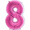 Цифри балони Розови надути с хелий - размер: 40' (101.6 см.)
