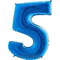 Цифри балони Сини надути с хелий - размер: 40' (101.6 см.)