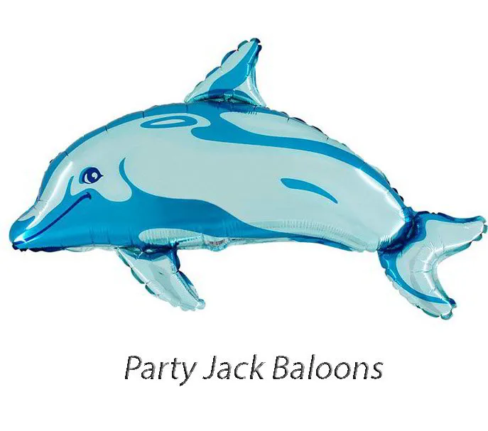 Балон син делфин с хелий - размер: 30' (76 см.) 