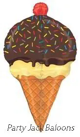 Балон сладолед с хелий - размер: 18' (45 см.) 