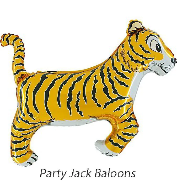 Балон тигър с хелий - размер: 35' (89 см.) 