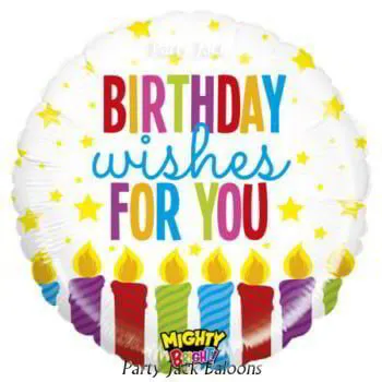 Балон ” Happy Birthday “ пожелание с хелий размер: 21′ (53 см.) №14574