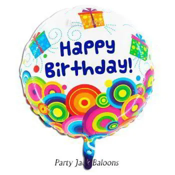 Балон карнавал ” Happy Birthday “ с хелий размер: 21′ (53 см.) №71000