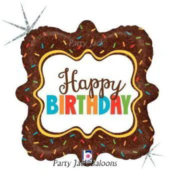 Балон "Happy Birthday" с хелий размер 18′ (45 см.) №36254