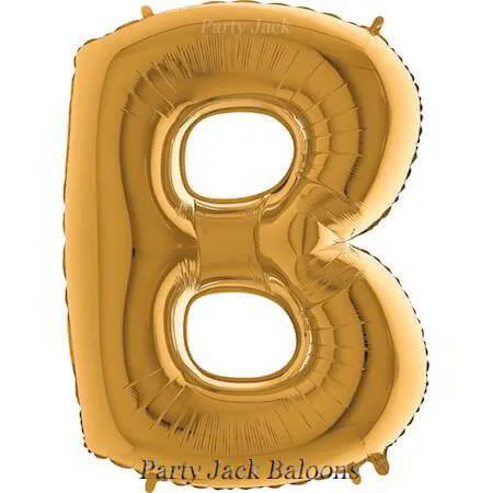 Буква "B" балон златна  с хелий - размер 40' (101.6 см.)