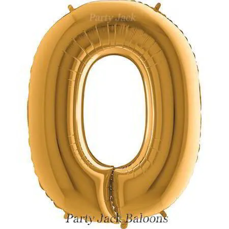 Буква "O" балон златна с хелий - размер 40' (101.6 см.)