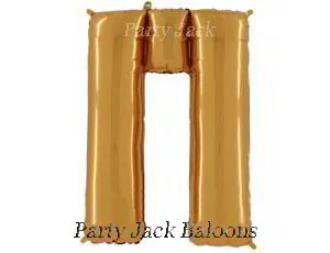 Буква "П" балон златна с хелий - размер 40' (101.6 см.)