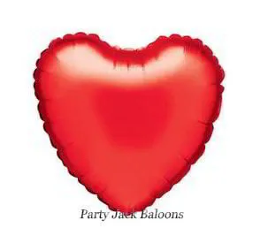 Балон сърце червено фолио с хелий - размер: 18′ (45 см.) 