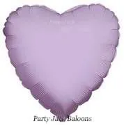 Балон сърце лилаво фолио с хелий - размер: 18′ (45 см.) 