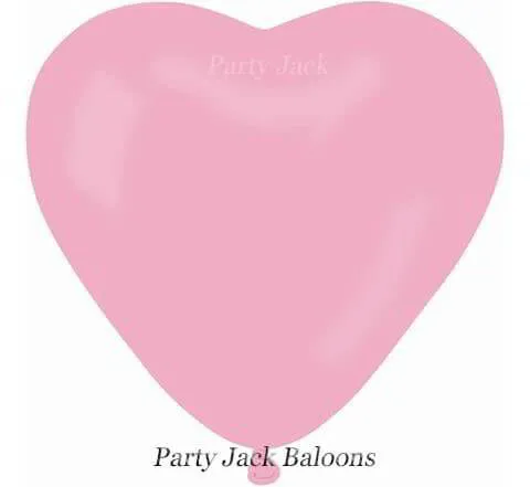 Балонено сърце розово латексово с хелий. диаметър 25см. 