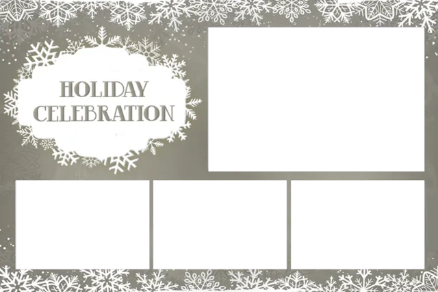 holiday grey - photo booth overlay templates - boston