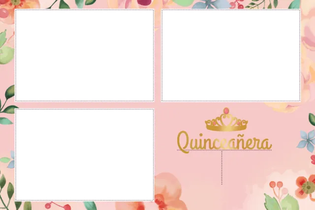 quinceanera - photo booth overlay template - boston