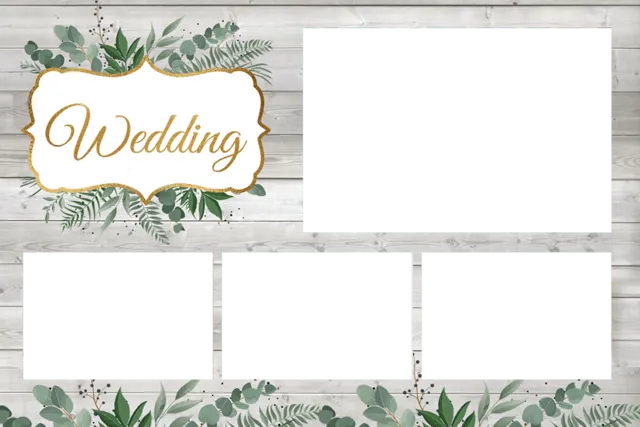 rustic wedding - photo booth overlay template - boston