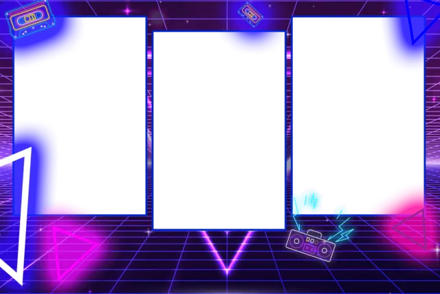 80s - photo booth overlay template - boston