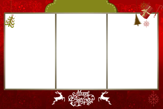 christmas - photo booth overlay template - boston