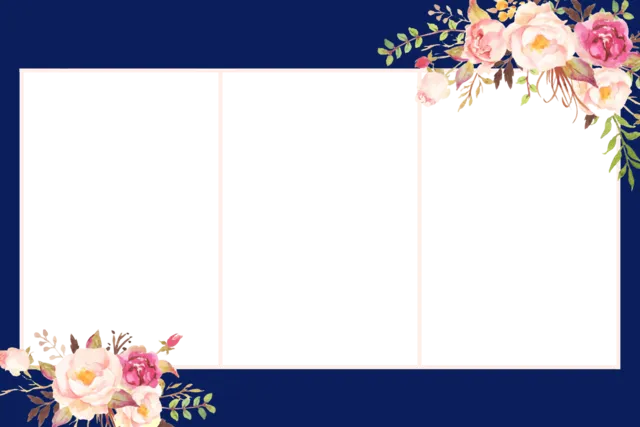 flowers - photo booth overlay template - boston