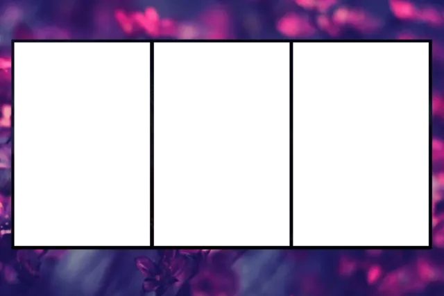purple flowers - photo booth overlay template - boston