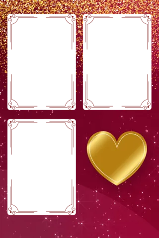 red gold - photo booth overlay template - boston