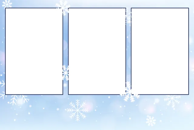 snowflakes - photo booth overlay template - boston