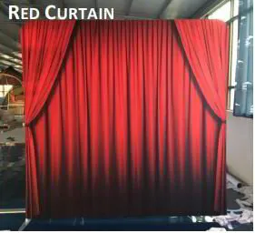 red curtain - photo booth backdrop - boston