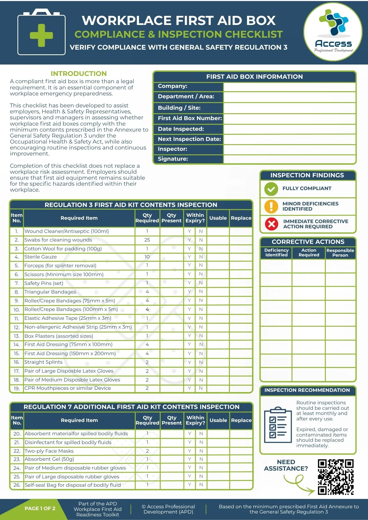 FIRST AID LEVEL1