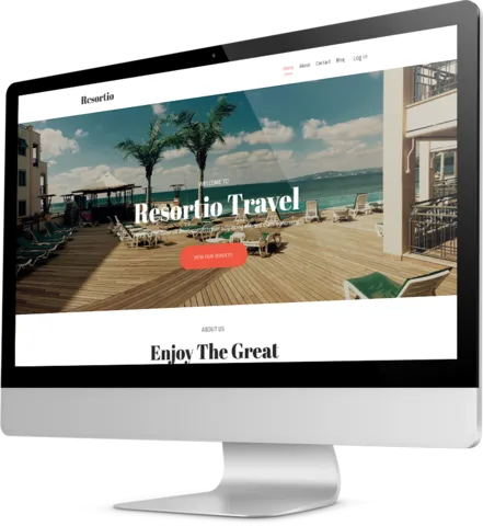 Travel agency template Desktop view of a Template