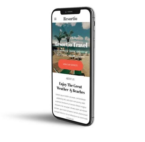 Travel agency mobile template