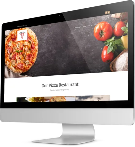 Pizza restaurant template Desktop view of a Template