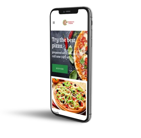 Pizza restaurant mobile template
