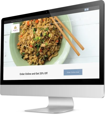 Thai restaurant template Desktop view of a Template
