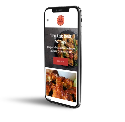 Wing restaurant mobile template