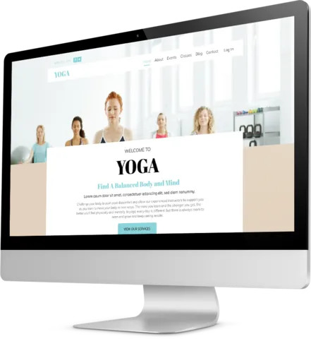 Yoga template Desktop view of a Template